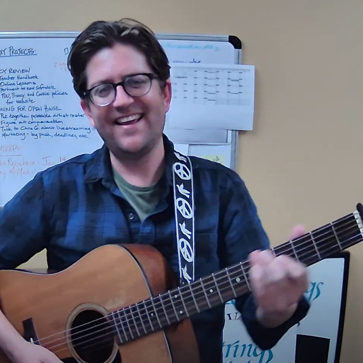 Jonathan Shue Teaching on Webcam